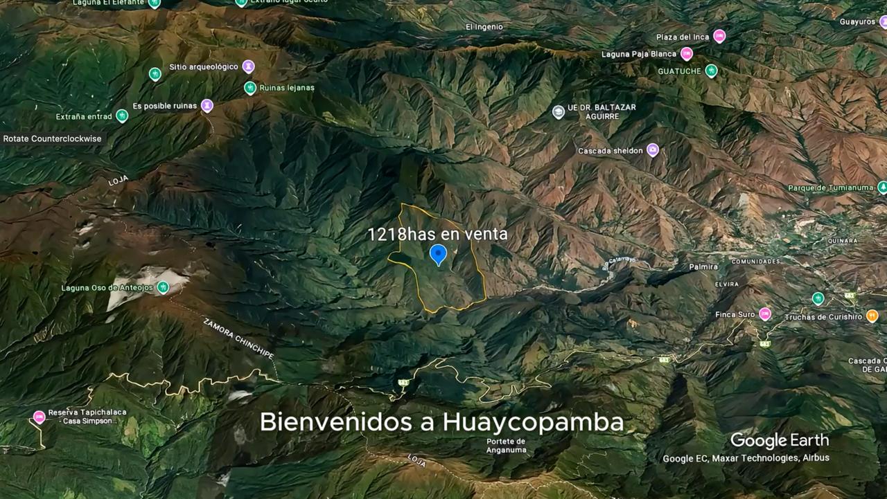 Miniatura de Se vende 1218 HAS de terreno en HUAYCOPAMBA, Loja ECUADOR